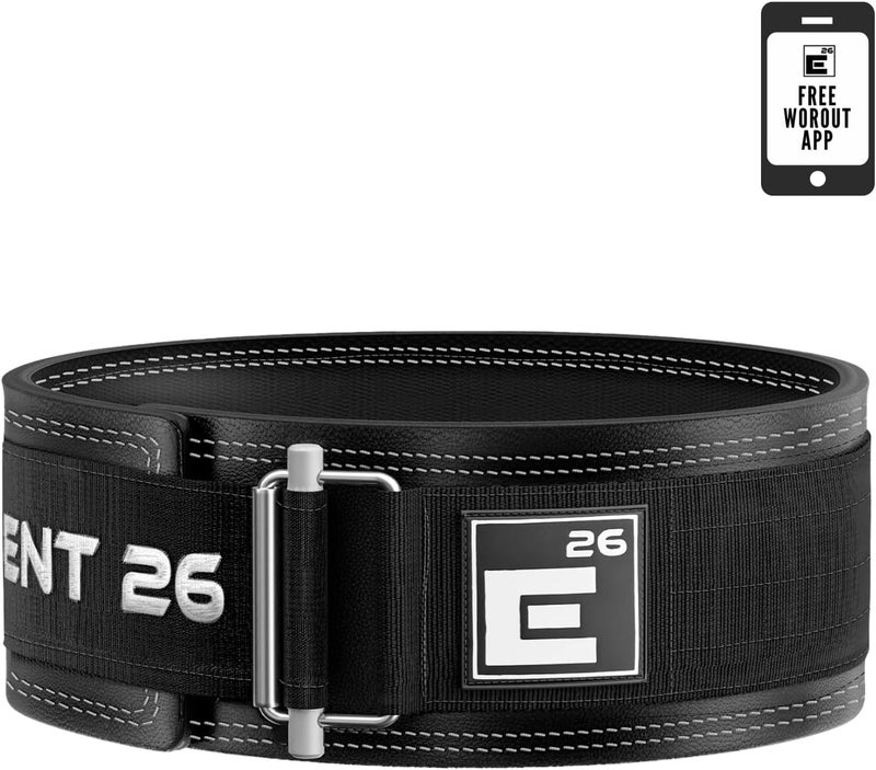 Element 26 Hybrid Leather Weight Lifting Belt for Men & Women - Self locking Adjustable Leather Belt for Powerlifting, Olympic lifting & Functional Fitness - Weight Belt, Squat Belt, Back Support - Image 1